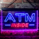 ADVPRO ATM Inside Open Shop Lure Dual Color LED Neon Sign st6-i0565 - Red & Blue