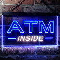 ADVPRO ATM Inside Open Shop Lure Dual Color LED Neon Sign st6-i0565 - White & Blue