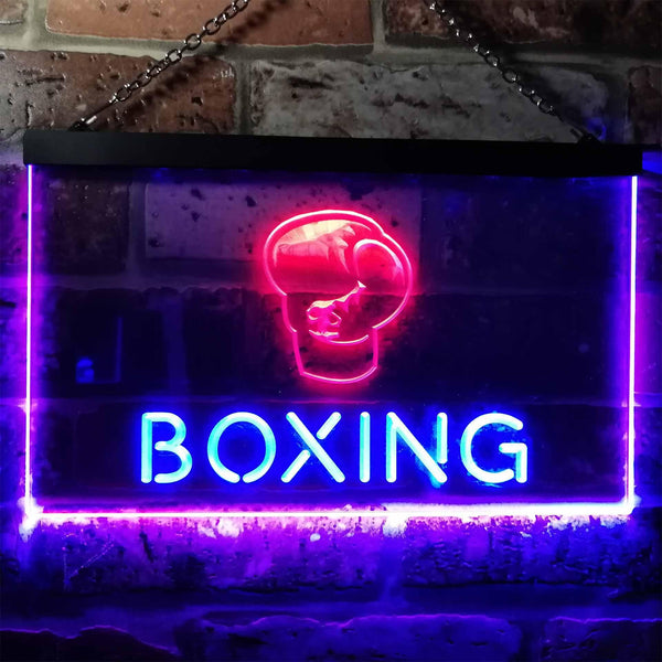 ADVPRO Boxing Game Man Cave Garage Dual Color LED Neon Sign st6-i0579 - Blue & Red