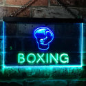 ADVPRO Boxing Game Man Cave Garage Dual Color LED Neon Sign st6-i0579 - Green & Blue