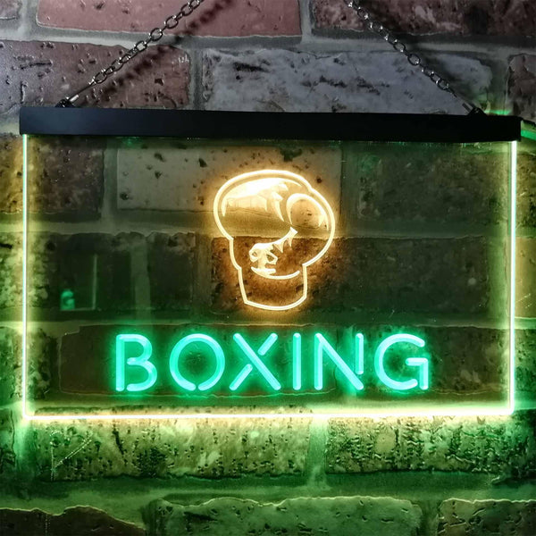 ADVPRO Boxing Game Man Cave Garage Dual Color LED Neon Sign st6-i0579 - Green & Yellow