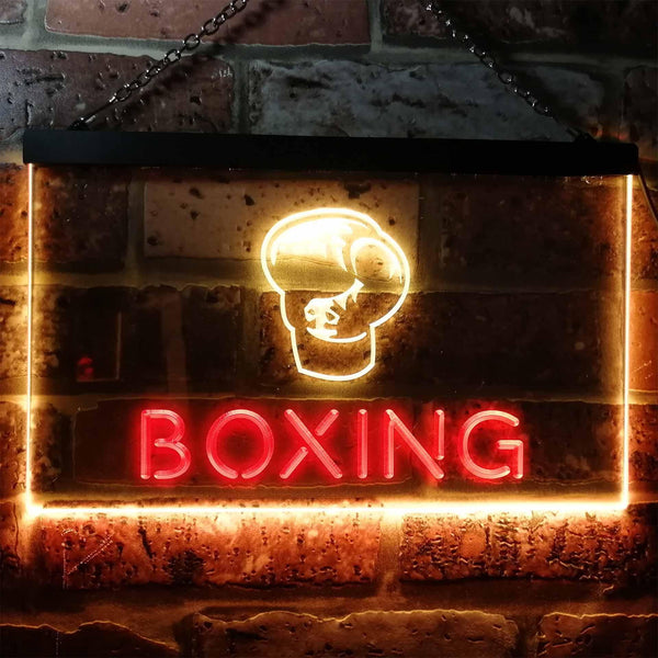 ADVPRO Boxing Game Man Cave Garage Dual Color LED Neon Sign st6-i0579 - Red & Yellow