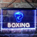ADVPRO Boxing Game Man Cave Garage Dual Color LED Neon Sign st6-i0579 - White & Blue