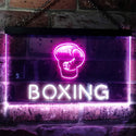 ADVPRO Boxing Game Man Cave Garage Dual Color LED Neon Sign st6-i0579 - White & Purple