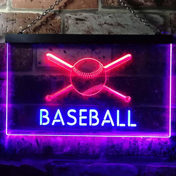 ADVPRO Baseball Club Bedroom Dual Color LED Neon Sign st6-i0580 - Blue & Red