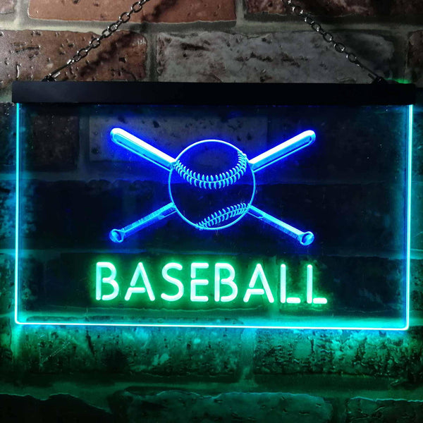 ADVPRO Baseball Club Bedroom Dual Color LED Neon Sign st6-i0580 - Green & Blue
