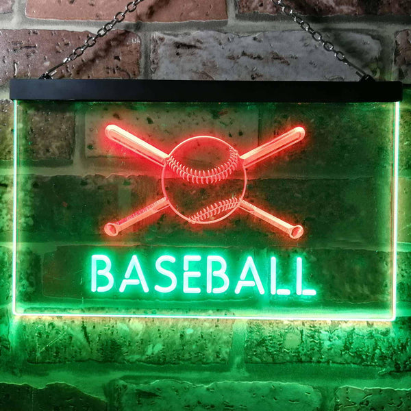 ADVPRO Baseball Club Bedroom Dual Color LED Neon Sign st6-i0580 - Green & Red