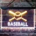 ADVPRO Baseball Club Bedroom Dual Color LED Neon Sign st6-i0580 - White & Yellow