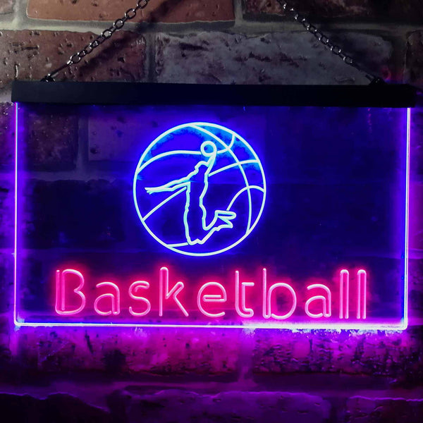 ADVPRO Basketball Club Bedroom Dual Color LED Neon Sign st6-i0581 - Red & Blue
