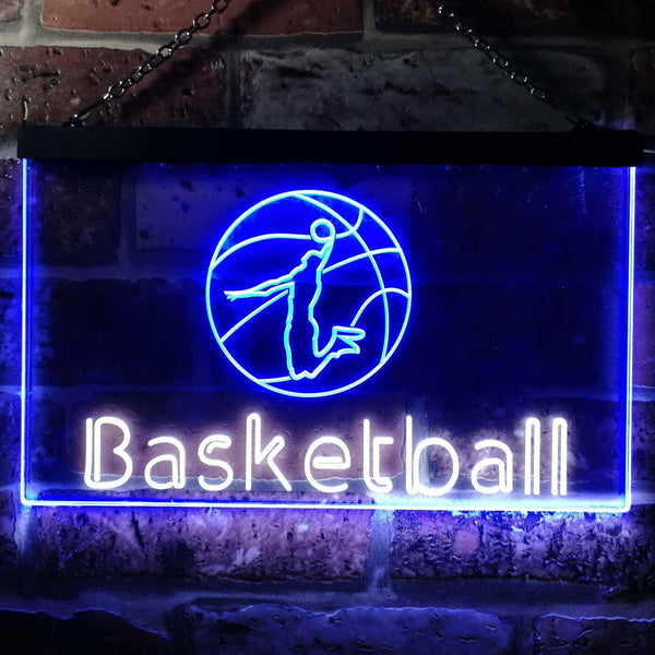 ADVPRO Basketball Club Bedroom Dual Color LED Neon Sign st6-i0581 - White & Blue