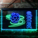 ADVPRO Soccer Club Bedroom Dual Color LED Neon Sign st6-i0583 - Green & Blue