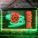 ADVPRO Soccer Club Bedroom Dual Color LED Neon Sign st6-i0583 - Green & Red
