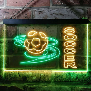 ADVPRO Soccer Club Bedroom Dual Color LED Neon Sign st6-i0583 - Green & Yellow