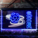 ADVPRO Soccer Club Bedroom Dual Color LED Neon Sign st6-i0583 - White & Blue