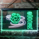 ADVPRO Soccer Club Bedroom Dual Color LED Neon Sign st6-i0583 - White & Green