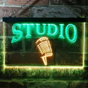 ADVPRO Studio On Air Microphone Illuminated Dual Color LED Neon Sign st6-i0587 - Green & Yellow