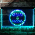 ADVPRO Kebabs and Pizzas Illuminated Dual Color LED Neon Sign st6-i0588 - Green & Blue