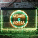 ADVPRO Kebabs and Pizzas Illuminated Dual Color LED Neon Sign st6-i0588 - Green & Yellow