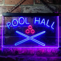 ADVPRO Pool Hall Snooker Room Illuminated Dual Color LED Neon Sign st6-i0589 - Red & Blue