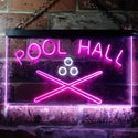 ADVPRO Pool Hall Snooker Room Illuminated Dual Color LED Neon Sign st6-i0589 - White & Purple