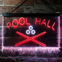ADVPRO Pool Hall Snooker Room Illuminated Dual Color LED Neon Sign st6-i0589 - White & Red
