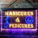 ADVPRO Manicures and Pedicures Illuminated Dual Color LED Neon Sign st6-i0592 - Blue & Yellow