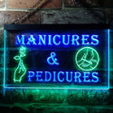 ADVPRO Manicures and Pedicures Illuminated Dual Color LED Neon Sign st6-i0592 - Green & Blue