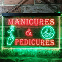 ADVPRO Manicures and Pedicures Illuminated Dual Color LED Neon Sign st6-i0592 - Green & Red