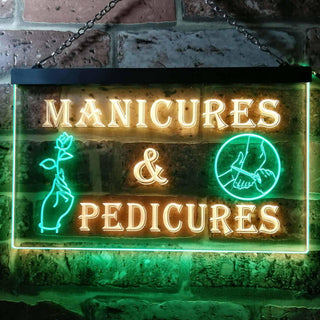 ADVPRO Manicures and Pedicures Illuminated Dual Color LED Neon Sign st6-i0592 - Green & Yellow