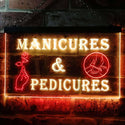 ADVPRO Manicures and Pedicures Illuminated Dual Color LED Neon Sign st6-i0592 - Red & Yellow