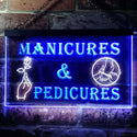 ADVPRO Manicures and Pedicures Illuminated Dual Color LED Neon Sign st6-i0592 - White & Blue