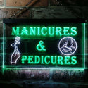 ADVPRO Manicures and Pedicures Illuminated Dual Color LED Neon Sign st6-i0592 - White & Green