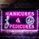 ADVPRO Manicures and Pedicures Illuminated Dual Color LED Neon Sign st6-i0592 - White & Purple
