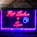 ADVPRO Pet Salon and Spa Illuminated Dual Color LED Neon Sign st6-i0593 - Blue & Red