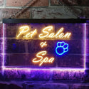 ADVPRO Pet Salon and Spa Illuminated Dual Color LED Neon Sign st6-i0593 - Blue & Yellow