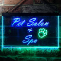 ADVPRO Pet Salon and Spa Illuminated Dual Color LED Neon Sign st6-i0593 - Green & Blue