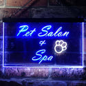 ADVPRO Pet Salon and Spa Illuminated Dual Color LED Neon Sign st6-i0593 - White & Blue