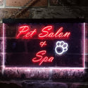 ADVPRO Pet Salon and Spa Illuminated Dual Color LED Neon Sign st6-i0593 - White & Red