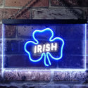 ADVPRO Irish Pub Shamrock Bar Club Display Dual Color LED Neon Sign st6-i0599 - White & Blue