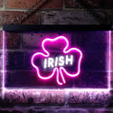 ADVPRO Irish Pub Shamrock Bar Club Display Dual Color LED Neon Sign st6-i0599 - White & Purple