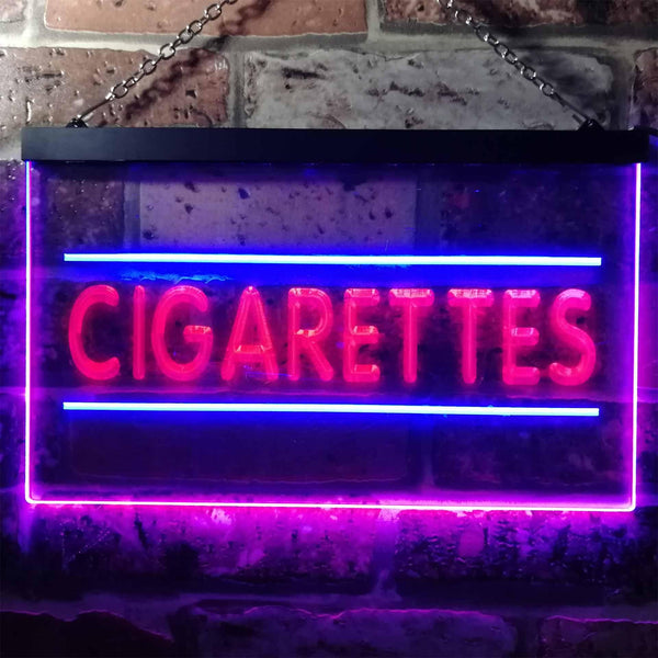 ADVPRO Cigarettes Shop Illuminated Dual Color LED Neon Sign st6-i0602 - Blue & Red