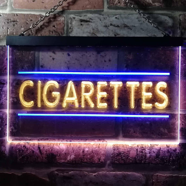ADVPRO Cigarettes Shop Illuminated Dual Color LED Neon Sign st6-i0602 - Blue & Yellow