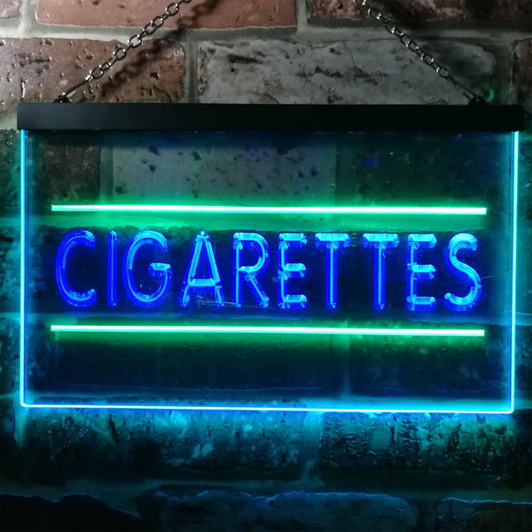 ADVPRO Cigarettes Shop Illuminated Dual Color LED Neon Sign st6-i0602 - Green & Blue