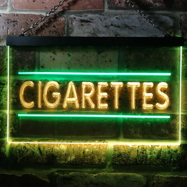 ADVPRO Cigarettes Shop Illuminated Dual Color LED Neon Sign st6-i0602 - Green & Yellow