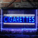 ADVPRO Cigarettes Shop Illuminated Dual Color LED Neon Sign st6-i0602 - White & Blue