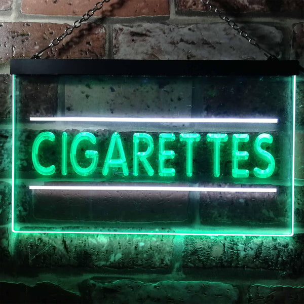 ADVPRO Cigarettes Shop Illuminated Dual Color LED Neon Sign st6-i0602 - White & Green