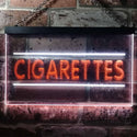 ADVPRO Cigarettes Shop Illuminated Dual Color LED Neon Sign st6-i0602 - White & Orange