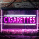 ADVPRO Cigarettes Shop Illuminated Dual Color LED Neon Sign st6-i0602 - White & Purple