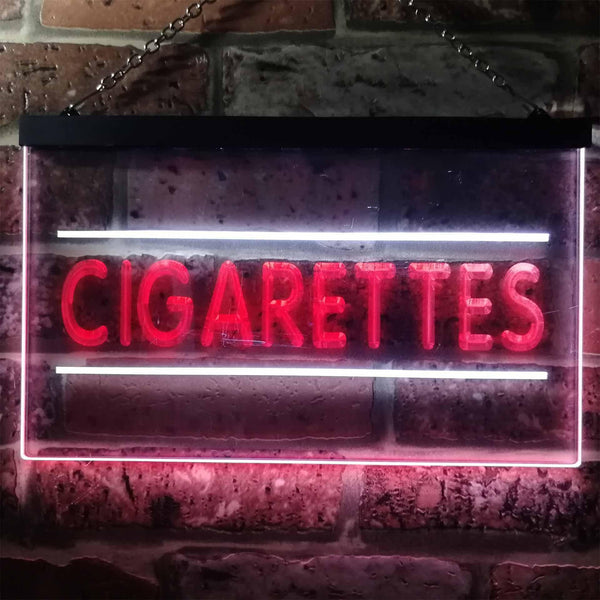 ADVPRO Cigarettes Shop Illuminated Dual Color LED Neon Sign st6-i0602 - White & Red