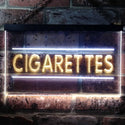 ADVPRO Cigarettes Shop Illuminated Dual Color LED Neon Sign st6-i0602 - White & Yellow